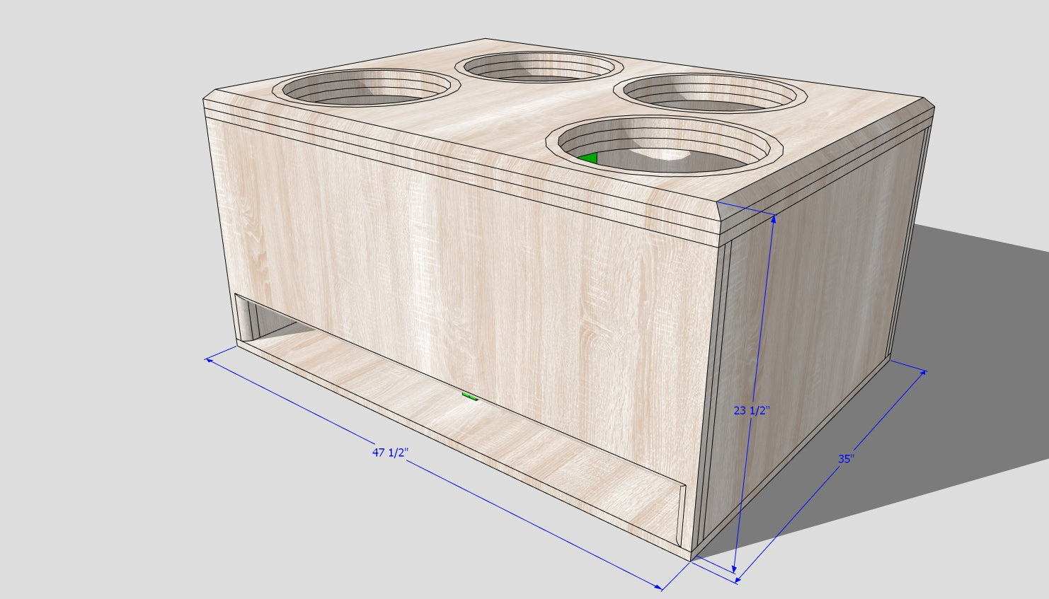 4 15 inch Design Sub Up Port Back 32hz
